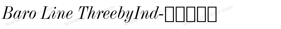 Baro Line ThreebyInd字体转换